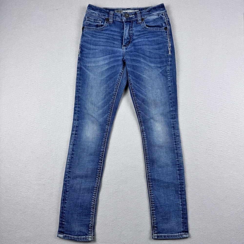 BKE Conner Taper Jeans Size 8 (22X24) Blue Denim School Wear Boys Mid Wash